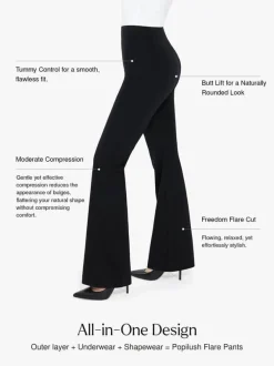 Velvet Wide-Leg Sculpting Trousers
