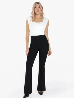 Velvet Wide-Leg Sculpting Trousers