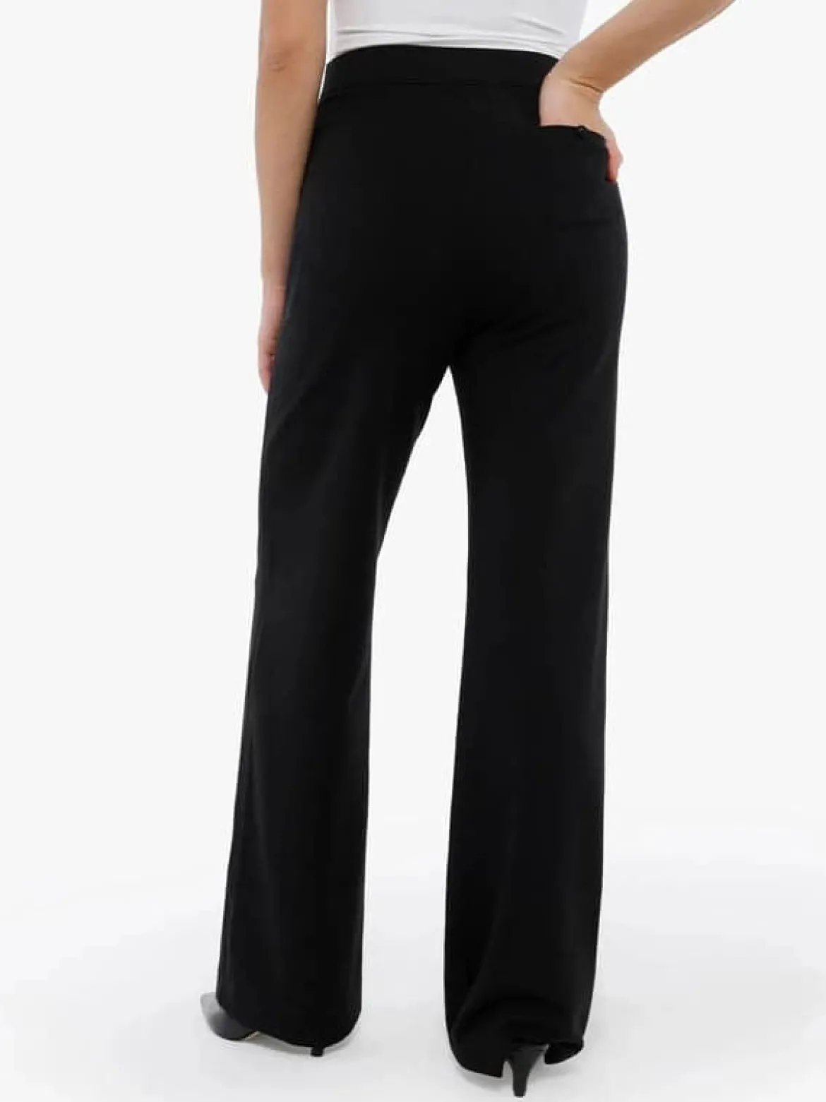 Velvet Wide-Leg Sculpting Trousers