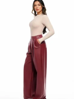 Velvet Wide-Leg Sculpting Trousers