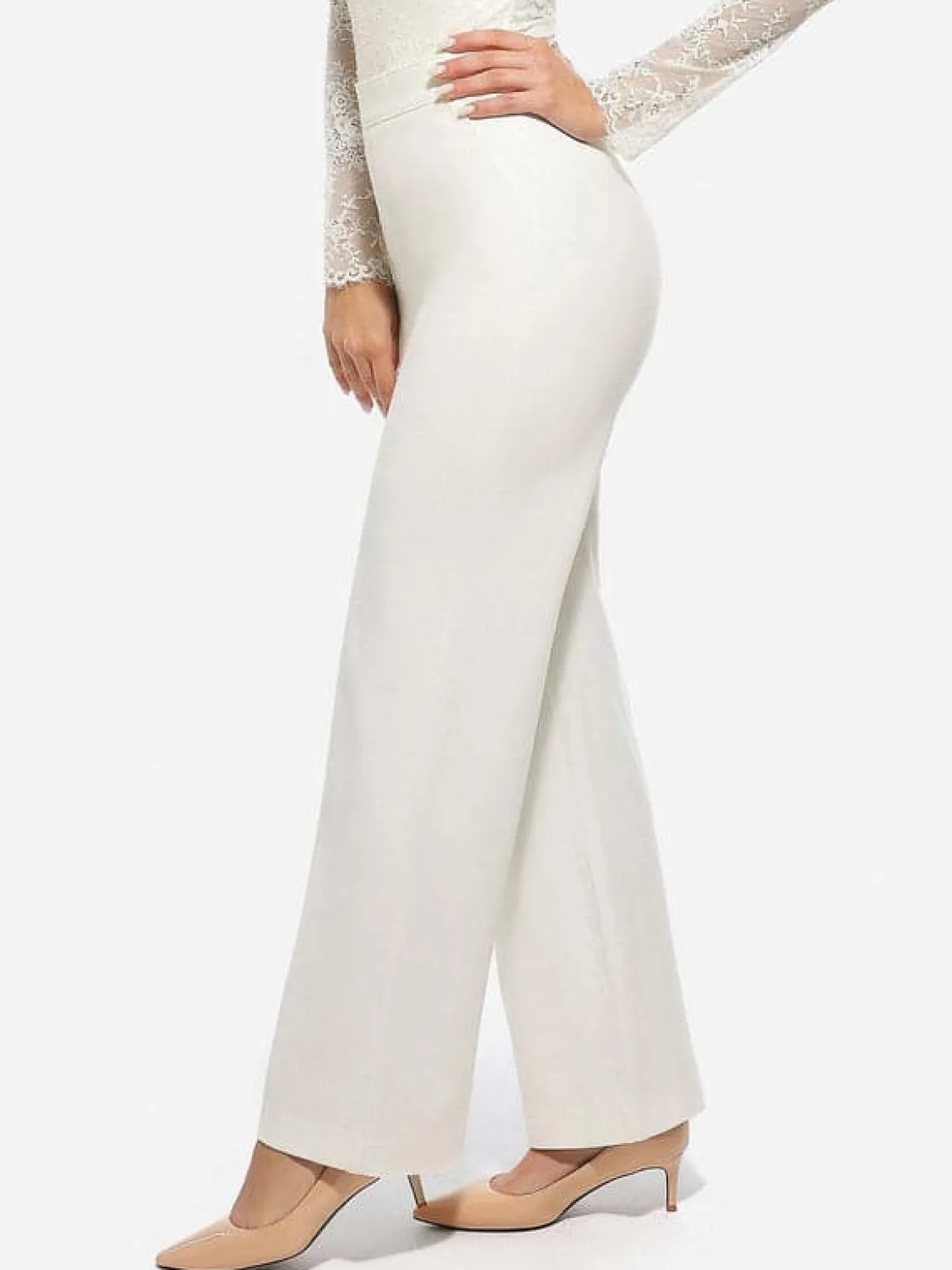 Velvet Wide-Leg Sculpting Trousers
