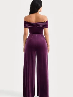 Velvet Wide-Leg Sculpting Trousers