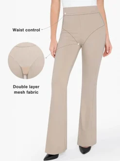 Velvet Wide-Leg Sculpting Trousers
