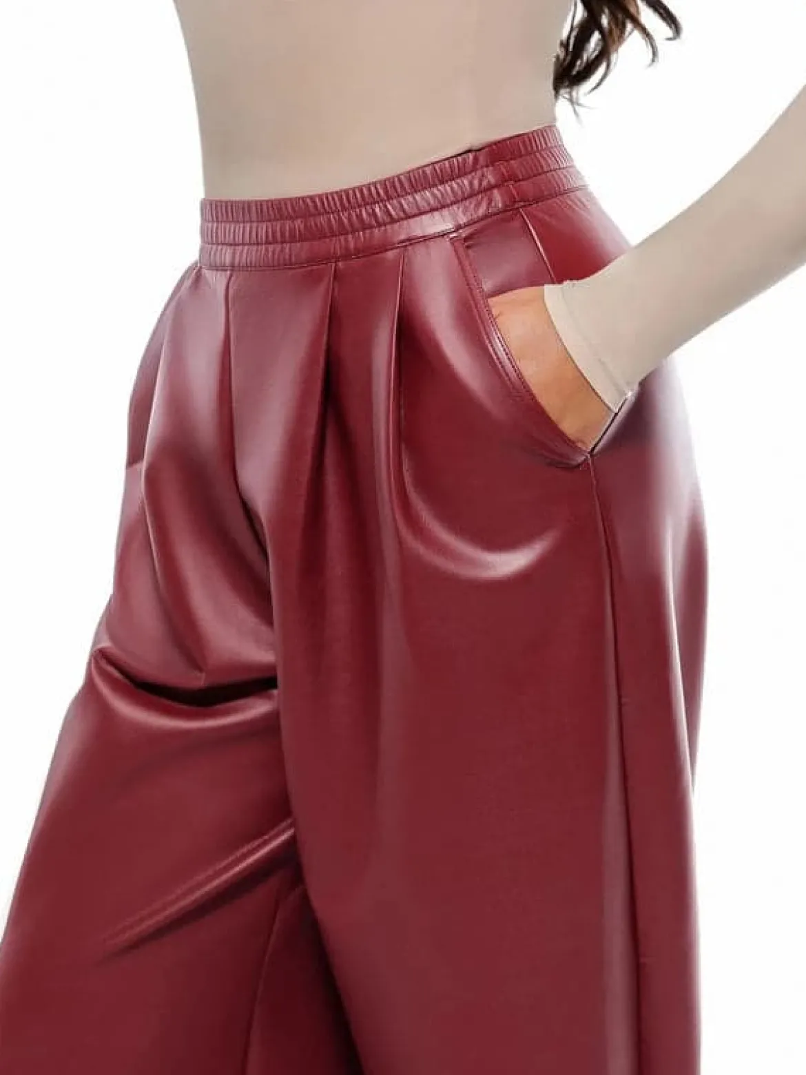 Velvet Wide-Leg Sculpting Trousers