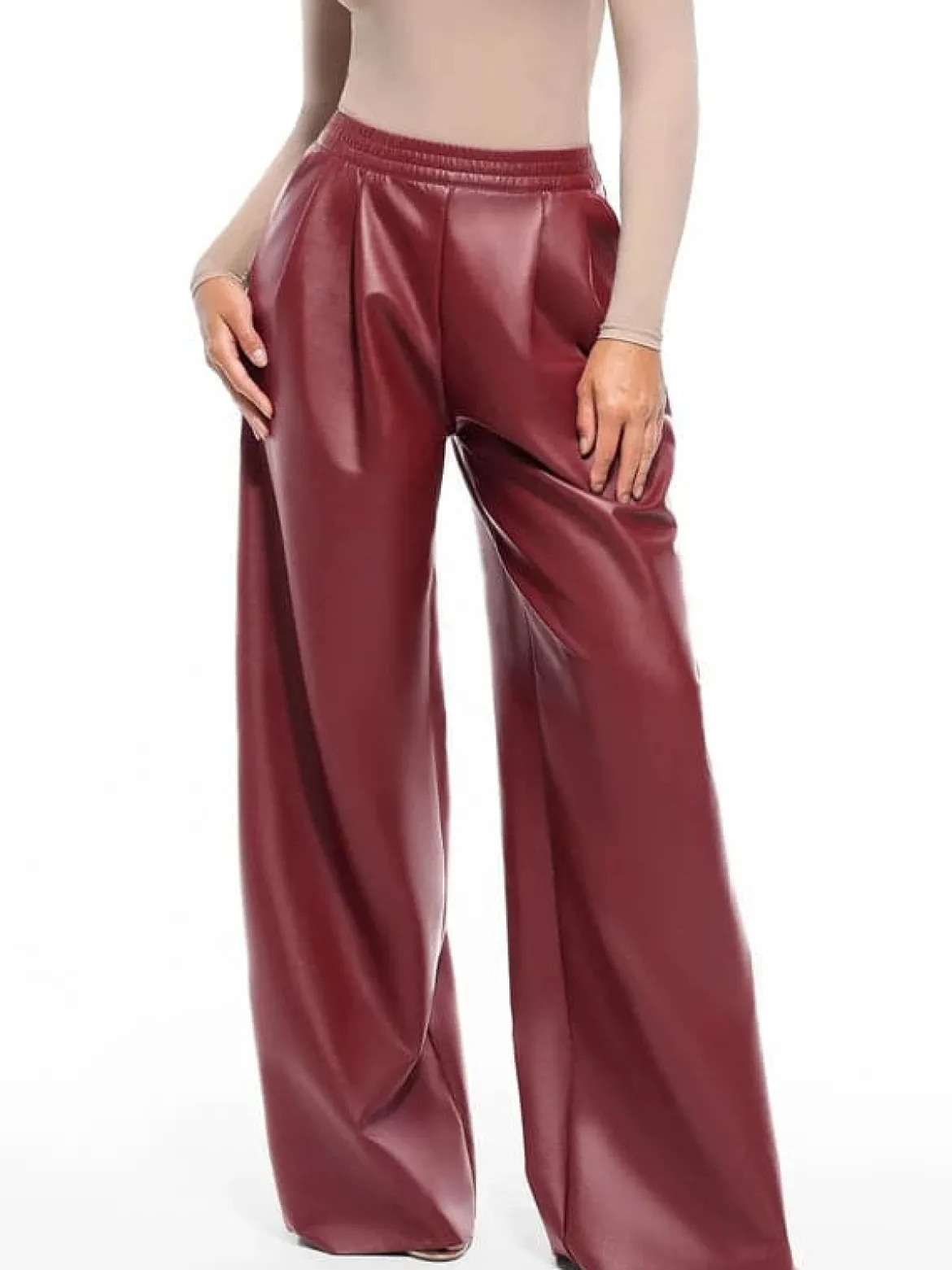 Velvet Wide-Leg Sculpting Trousers