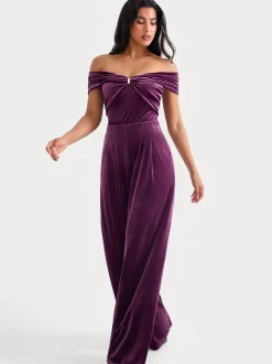 Velvet Wide-Leg Sculpting Trousers