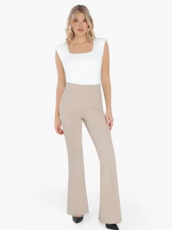 Velvet Wide-Leg Sculpting Trousers