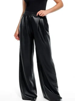 Velvet Wide-Leg Sculpting Trousers