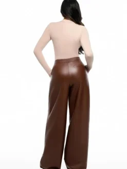 Velvet Wide-Leg Sculpting Trousers