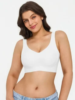 Wireless Wide Strap Everyday Supportive Push Up Comfort Bra